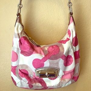 Coach Kristen Pink Hobo Sequin